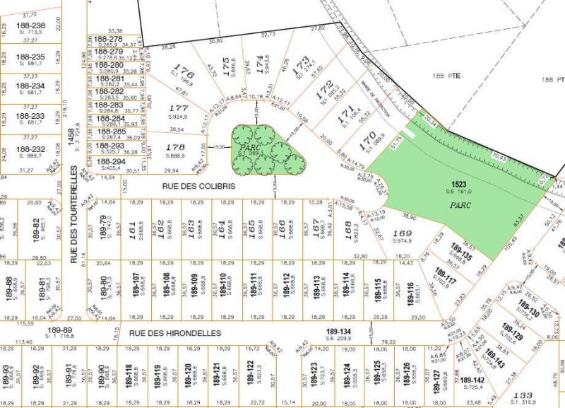 Subdivision Plan Services for Housing Development Denicourt Land